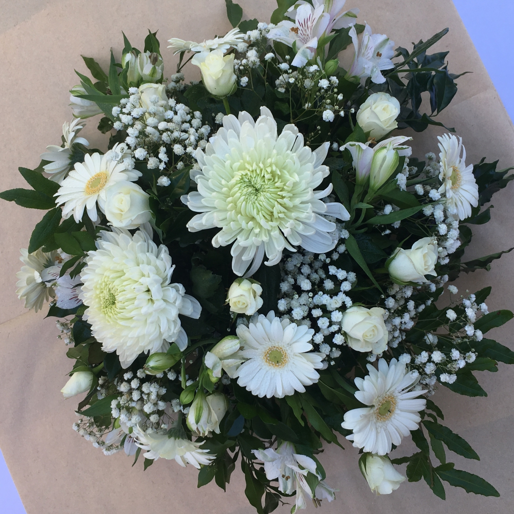 White Filled Wreath Product Image