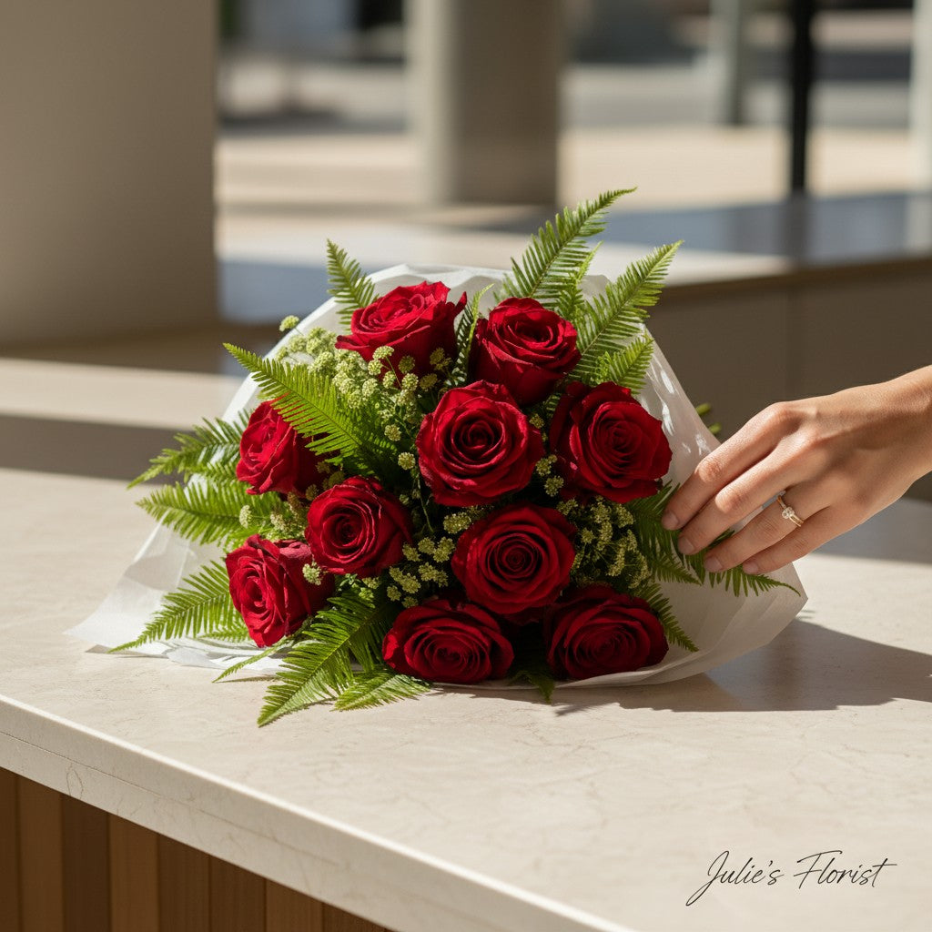 Red roses bouquet delivery Gold Coast — Julie's Florist Burleigh Waters